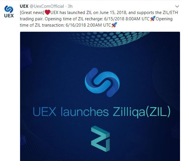 UEX Borsası Zilliqa için yeni bir işlem çifti ekliyor